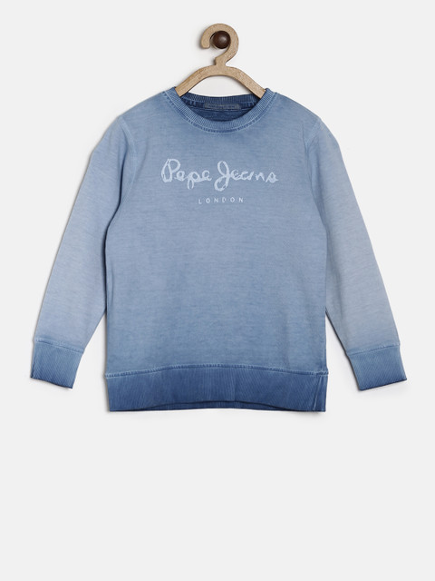 

Pepe Jeans Boys Blue Dyed Printed Detail Sweatshirt