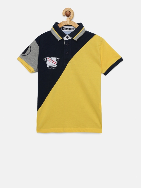 

Pepe Jeans Boys Navy Blue Colourblocked Polo Collar T-shirt