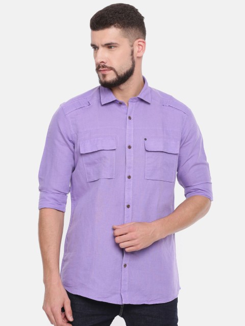 

Blackberrys Men Lavender Regular Fit Solid Casual Shirt