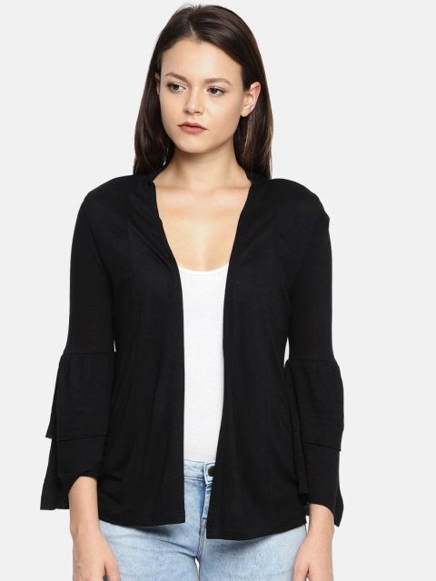 

CODE by Lifestyle Black Solid Open Front Shrug