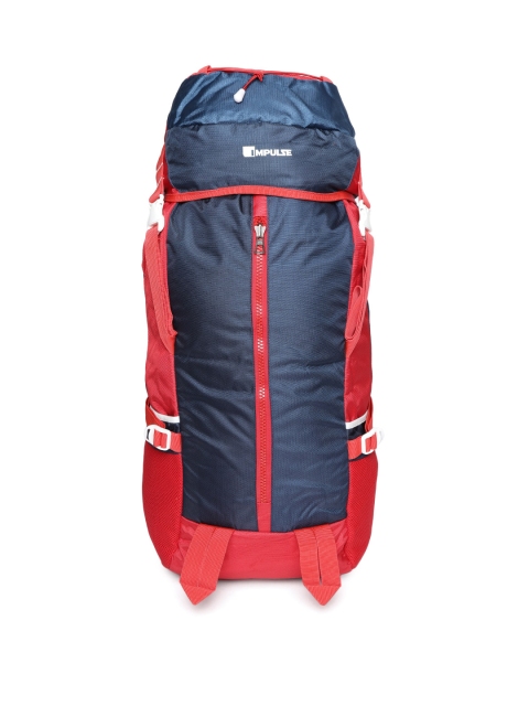 

Impulse Unisex Navy & Red Thriller 65 Litres Colourblocked Rucksack, Navy blue