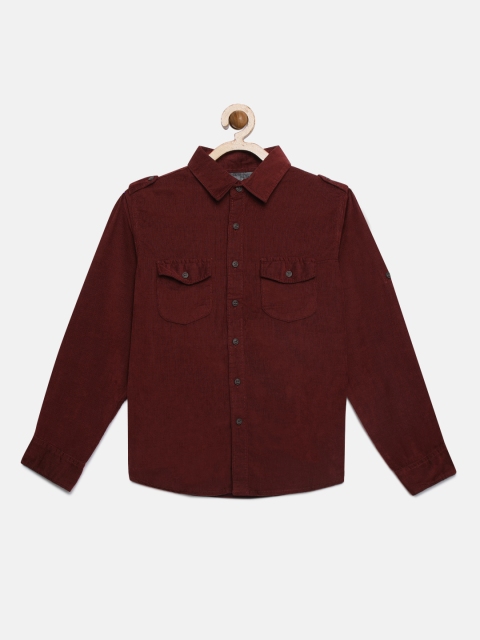 

Pepe Jeans Boys Burgundy Regular Fit Solid Casual Shirt