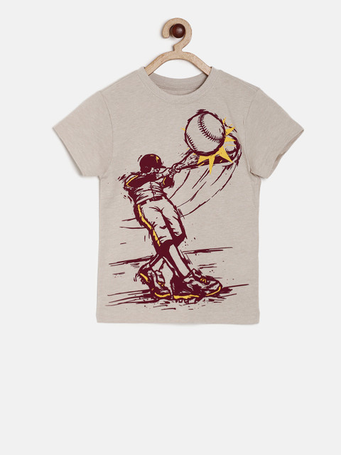 

The Childrens Place Boys Brown Solid Round Neck T-shirt