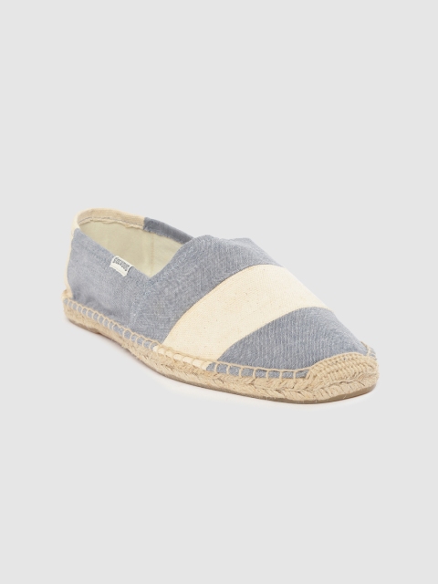 

Soludos Men Blue & Off-White Colourblocked Espadrilles