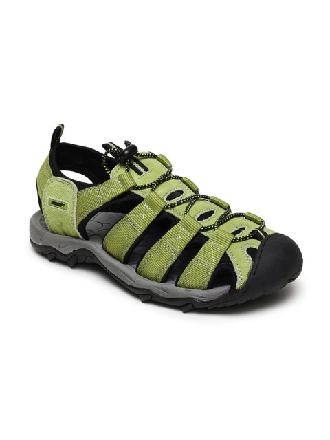 

Wildcraft Men Green Leather Sports Sandals