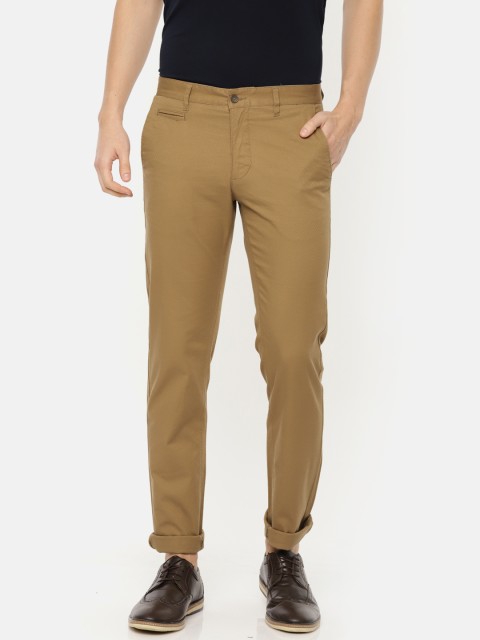 

John Miller Men Khaki Slim Fit Solid Chinos