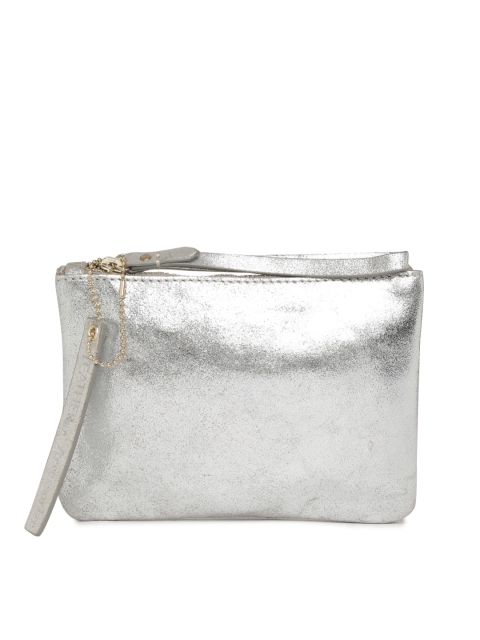 

Accessorize Silver-Toned Solid Clutch