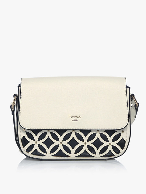 

Dune White & White Self Design Sling Bag
