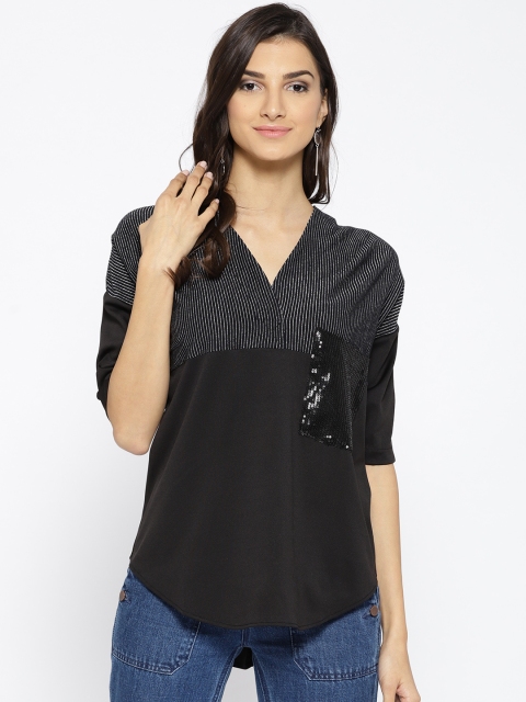 

Miss Bennett Women Black Striped Top