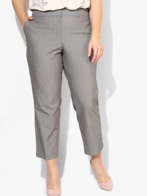 

DOROTHY PERKINS Women Grey Slim Fit Solid Formal Trousers