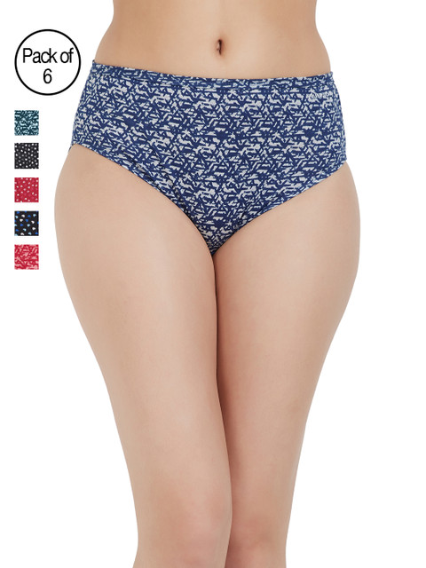 

Fruit of the loom Women Pack of 6 Printed Hipster Briefs FHPP01P-C3, Multi