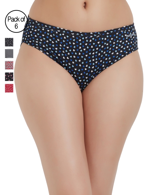 

Fruit of the loom Women Pack of 6 Printed Bikini Briefs FBKP01P-C1, Multi