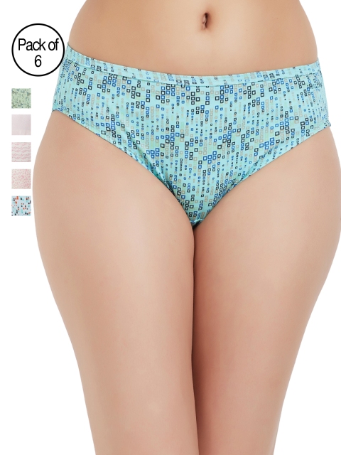 

Fruit of the loom Women Pack of 6 Printed Bikini Briefs FBKP01P-C4, Multi
