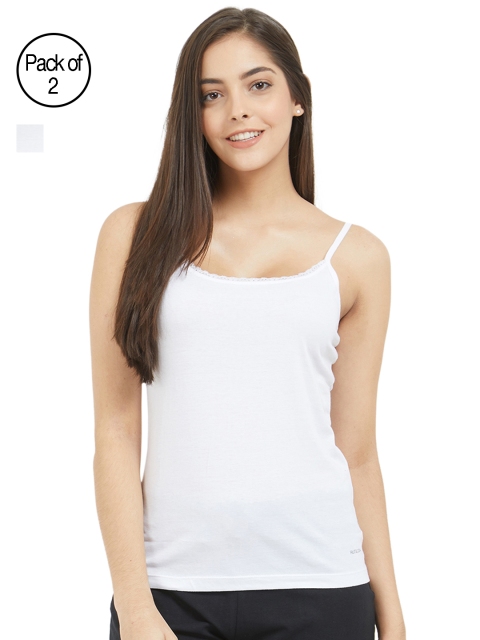 

Fruit of the Loom Women Pack of 2 White Camisoles FCAS02