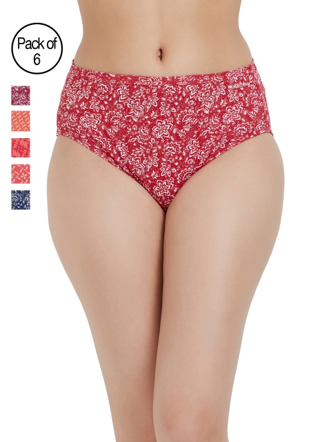 

Fruit of the loom Women Pack of 6 Printed Hipster Briefs FHPP01P-C2, Multi