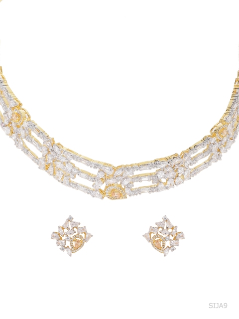 

Studio Voylla Women Handcrafted Gold-Plated Stone-Studded Jewellery Set