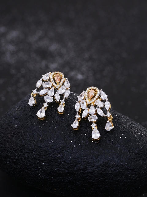 

Studio Voylla Gold-Plated Handcrafted Classic Drop Earrings