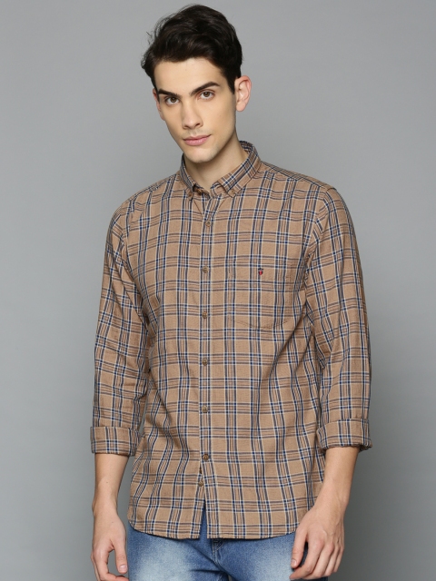 

Louis Philippe Sport Men Brown Super Slim Fit Checked Casual Shirt