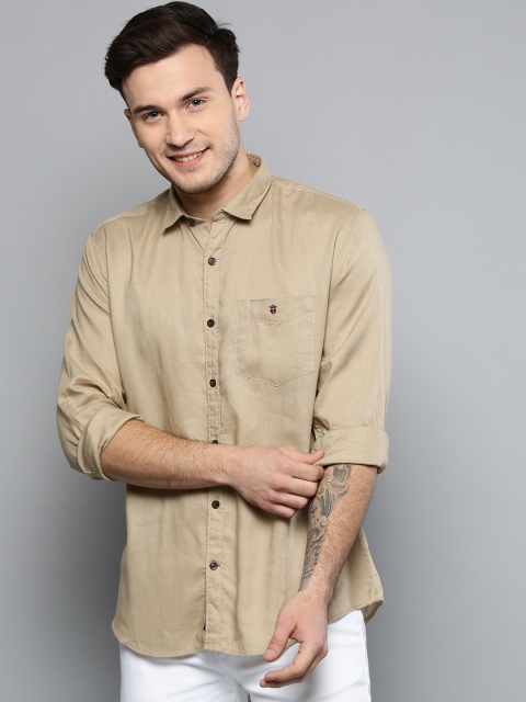 

Louis Philippe Sport Men Khaki Slim Fit Solid Casual Shirt