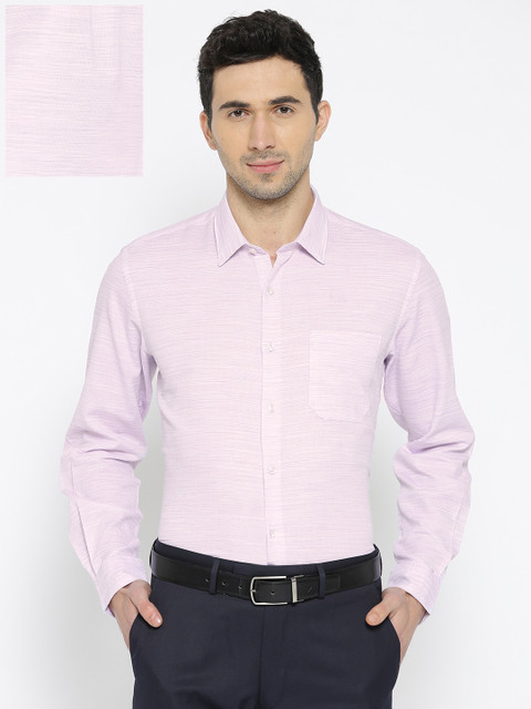 

Louis Philippe Men Pink Slim Fit Striped Formal Shirt