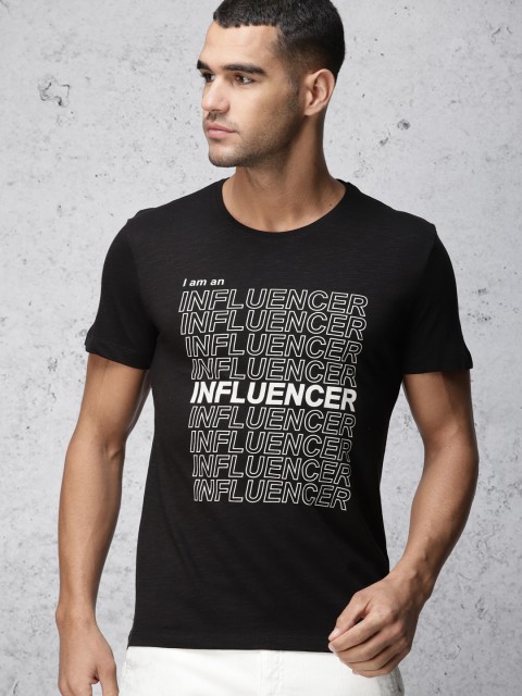 

Ecko Unltd Men Black Printed Round Neck T-shirt
