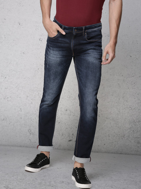 

Ecko Unltd Men Blue Super Slim Fit Mid-Rise Low Distress Stretchable Jeans