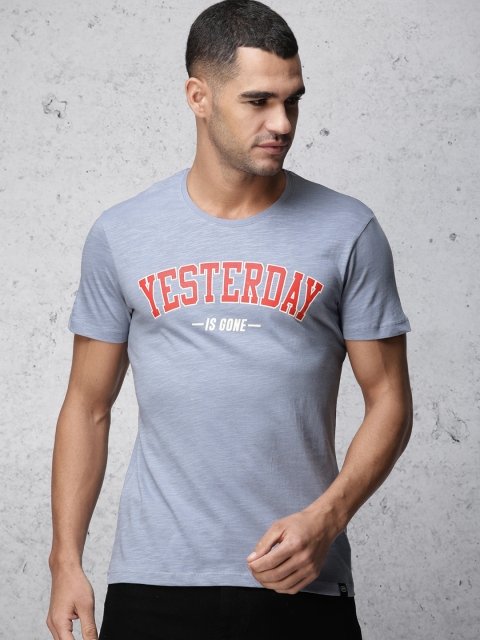 

Ecko Unltd Men Blue Printed Round Neck T-shirt