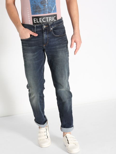 

s.Oliver Men Navy Blue Slim Fit Low-Rise Clean Look Stretchable Jeans