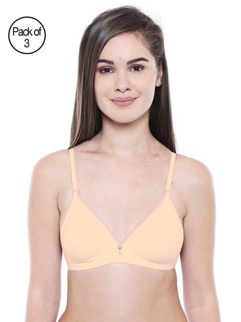 

Bodycare Women Pack of 3 T-shirt Bras 5580S, Beige