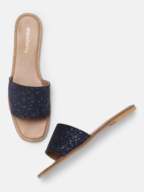 

DressBerry Women Blue Printed Open Toe Flats