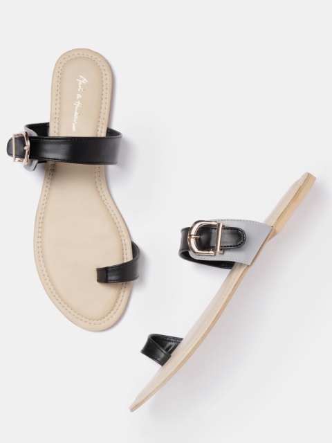 

Mast & Harbour Women Black One Toe Flats