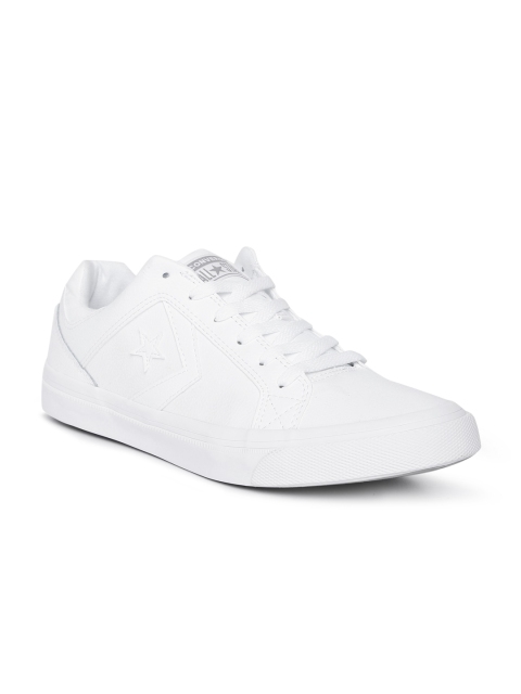 

Converse Synthetic Leather Gates White Solid Leather Sneakers