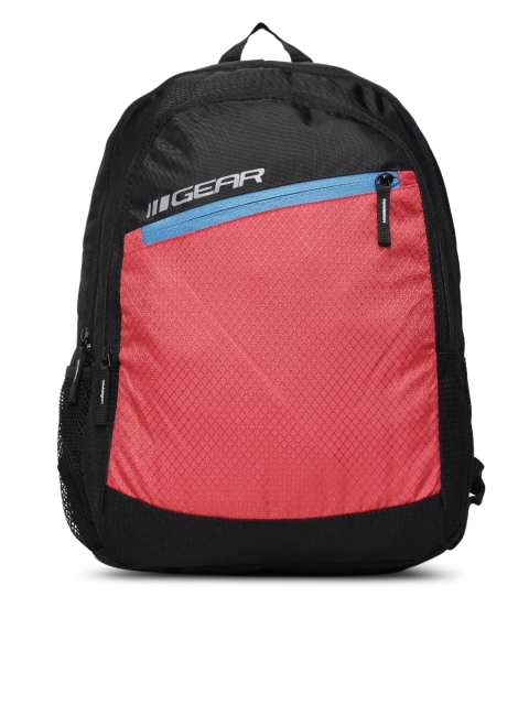 

Gear Unisex Black & Red Brand Logo Backpack