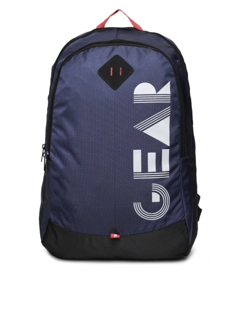

Gear Unisex Navy Blue Brand Logo Backpack