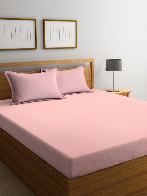 

Trident Rose Solid Flat 300 TC Cotton 1 King Bedsheet with 2 Pillow Covers