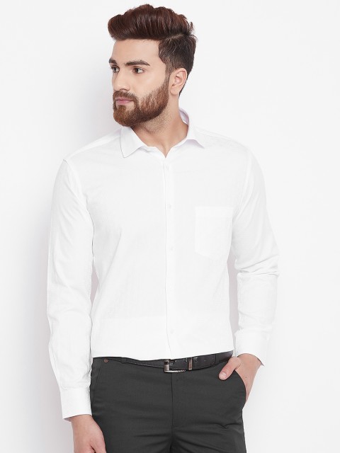 

Canary London Men White Smart Slim Fit Solid Formal Shirt