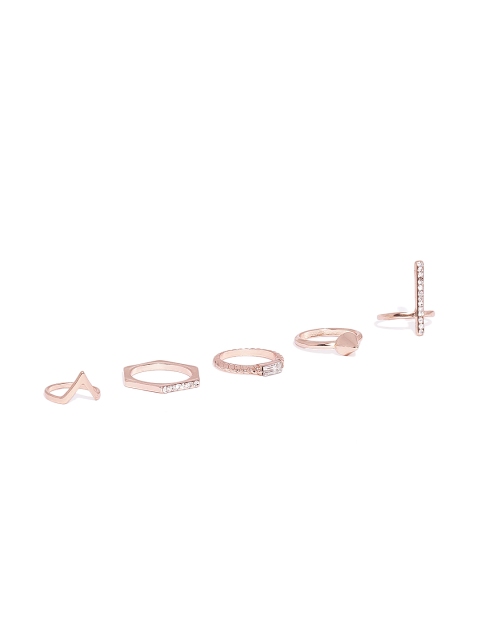 

Pipa Bella Set of 5 Rose Gold-Toned Rings