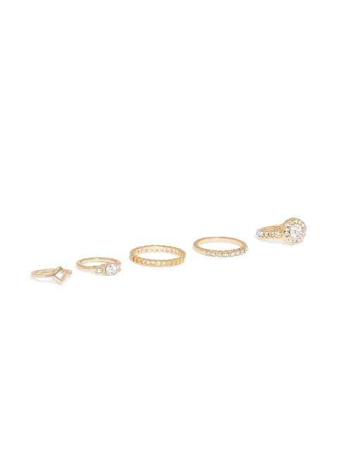 

Pipa Bella Set of 5 Gold-Toned Rings