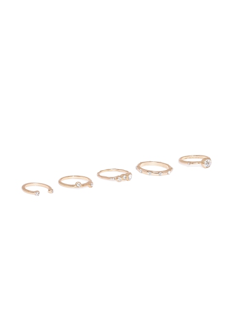 

Pipa Bella Set of 5 Gold-Toned Rings