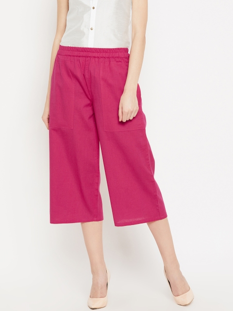 

Sringam Women Magenta Solid 3/4th Palazzos