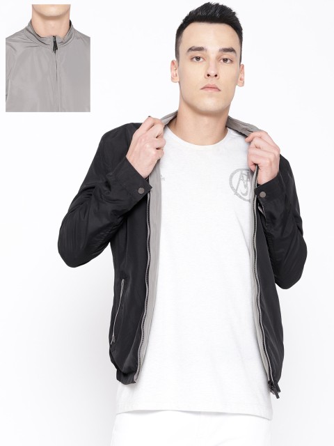 

Blackberrys Men Black Reversible Solid Tailored Jacket