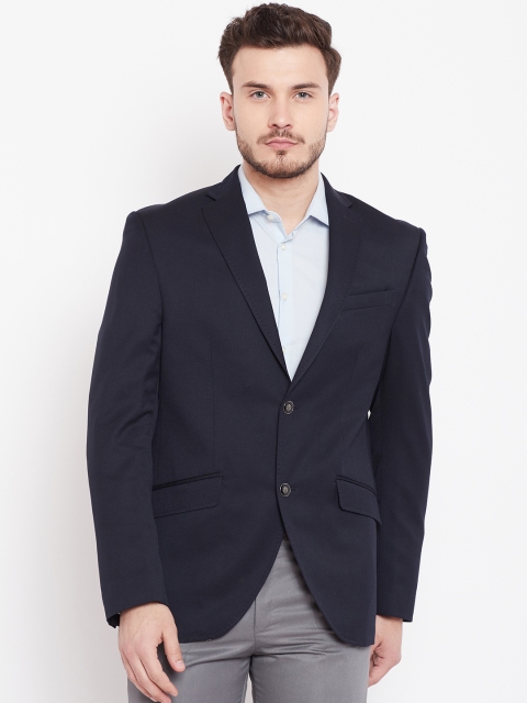 

Blackberrys Men Navy Blue Single-Breasted Formal Blazer
