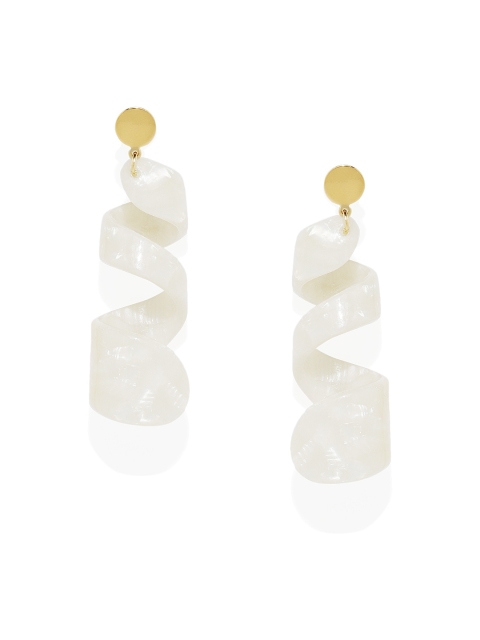 

Pipa Bella White Swirl Drop Earrings