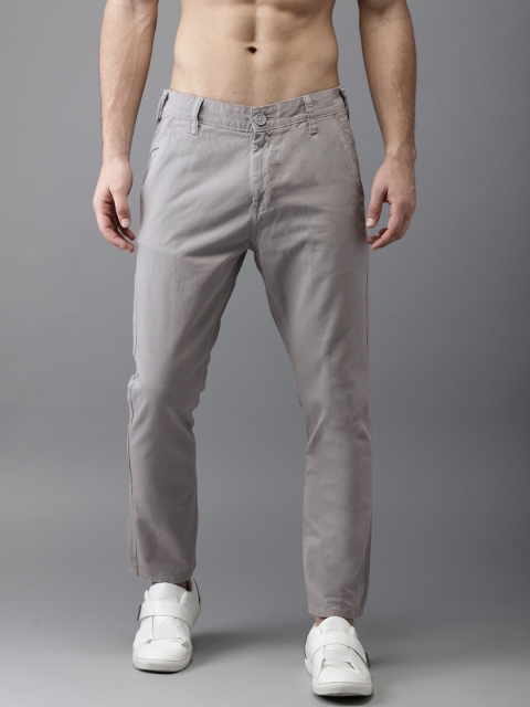 

Moda Rapido Men Grey Slim Fit Solid Chinos