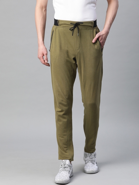 

Alcis Men Olive Green Solid Track Pants