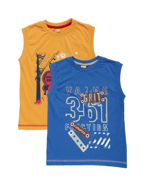 

Dollar Champion Kidswear Boys Navy Blue Printed Round Neck T-shirt