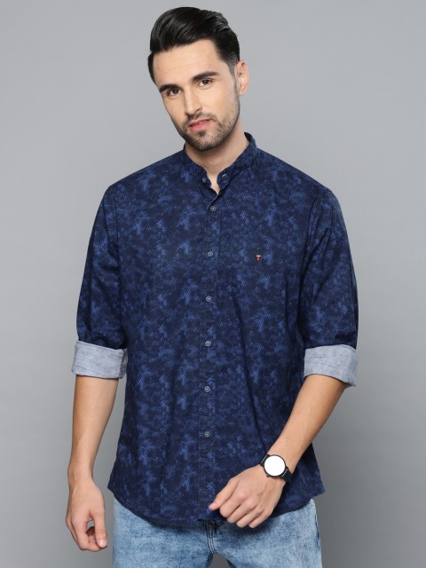 

Louis Philippe Jeans Men Blue Jermyn Slim Fit Printed Casual Shirt