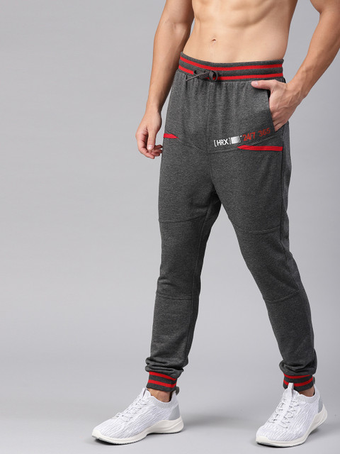 

HRX by Hrithik Roshan Men Grey Solid Athleisure Track pants
