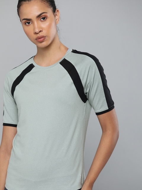 

HRX by Hrithik Roshan Women Green Solid Rapid Dry Round Neck Sports T-shirt