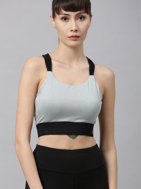 

HRX by Hrithik Roshan Grey Solid Underwired Non Padded Sports Bra